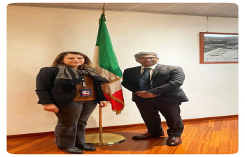 Consul General Mr Lavanya Kumar paid a courtesy call on Ms Milvia Drazza, Head of the Immigration Police at Linate airport, Milan on 03 October.